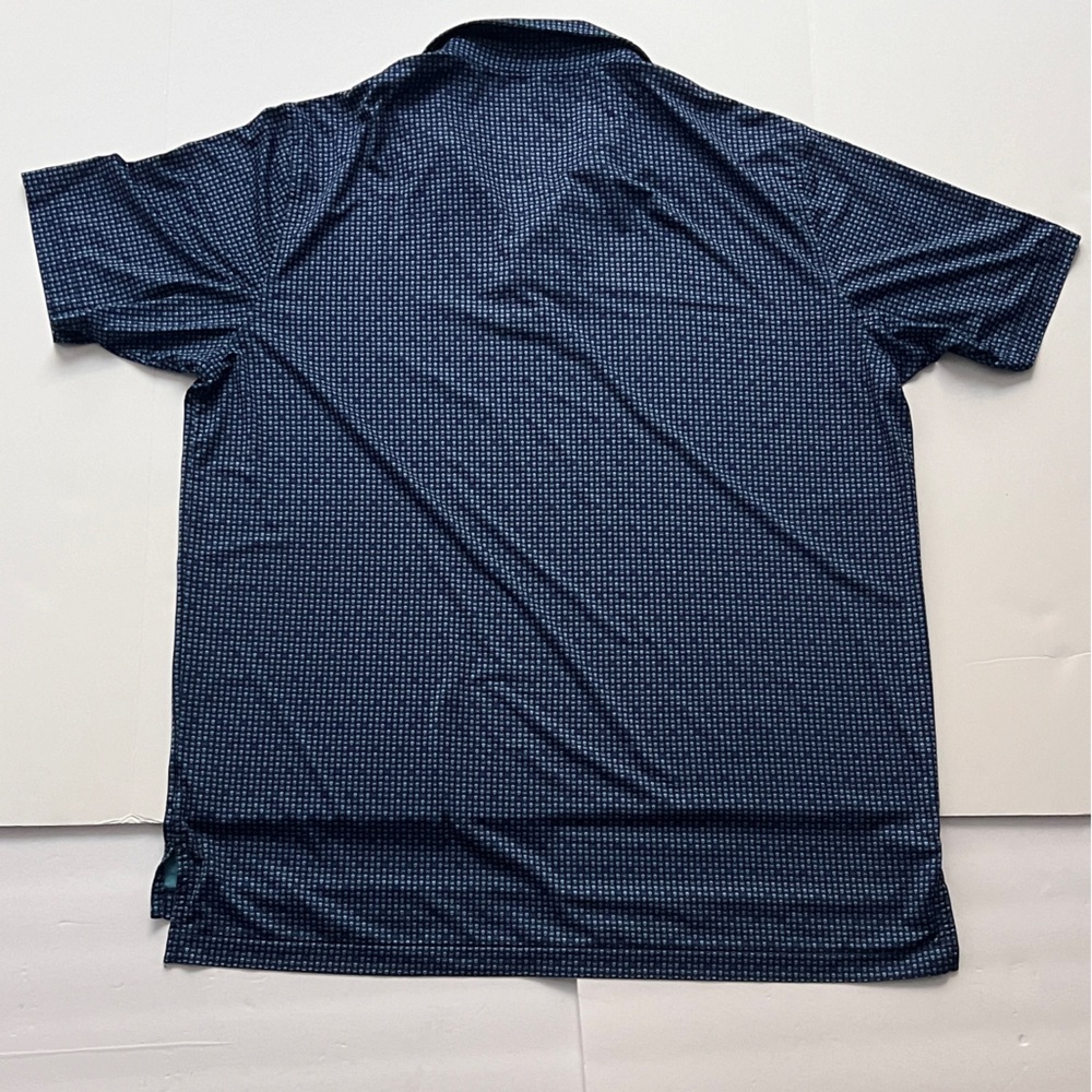 Peter Millar Summer Comfort Mens Size XL Golf Polo Blue All Over Print Crowns - Picture 3 of 11